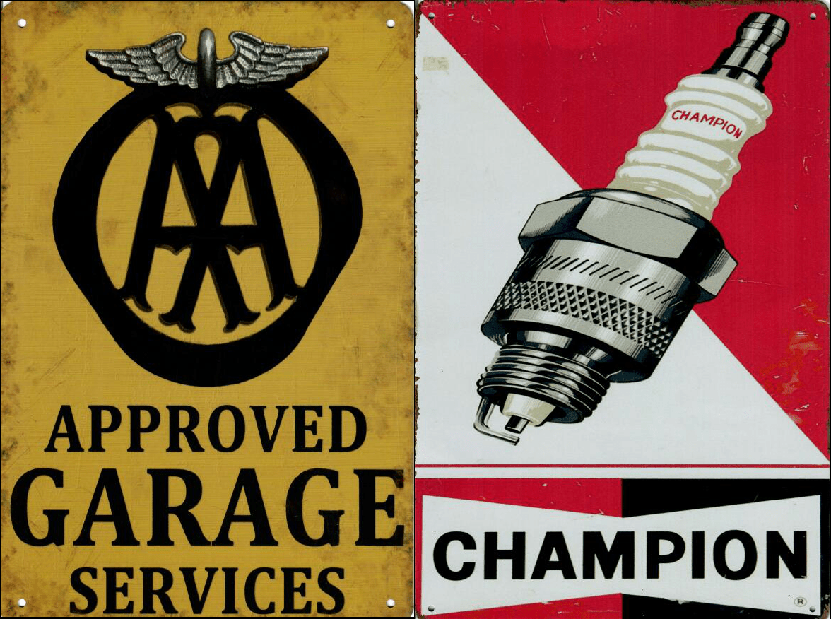 2 Pack AA Champion - Old-Signs.co.uk